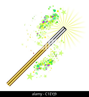 Beautiful vector magic background with wand
