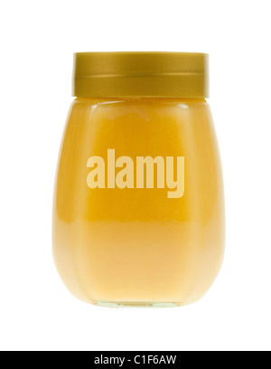 A jar of honey isolated on a white background Stock Photo
