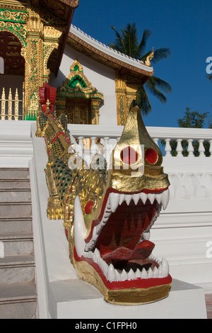 Dragon in Wat Ho Pha Bang temple in Luang Prabang Stock Photo