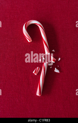 Broken candy cane Stock Photo