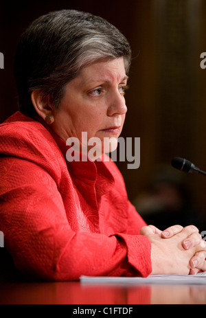 Homeland Security Secretary Janet Napolitano testifies before a Senate ...