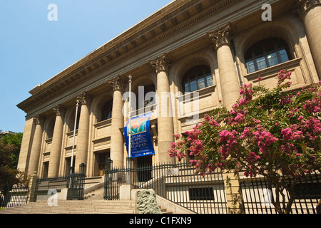 National Library of Chile (Biblioteca Nacional) in this former convent on Avenida Libertador Bernardo O'Higgins; Santiago, Chile Stock Photo