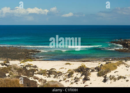 Bajo de los Sables beach near Orzola at the north east tip of Lanzarote, Canary Islands, Spain, Atlantic Ocean Stock Photo