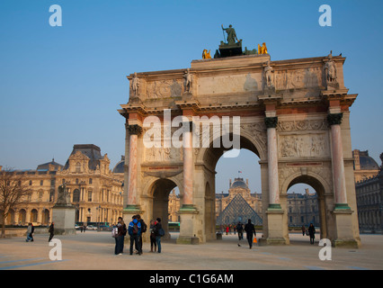 Triumphal Arch of the Carrousel in Paris, France. Triumphal Arch of the ...