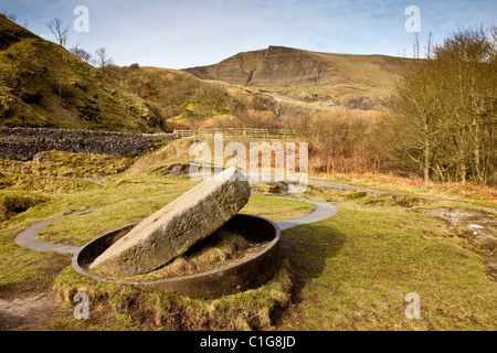 Odin Mine Crushing Wheel,Castleton Stock Photo