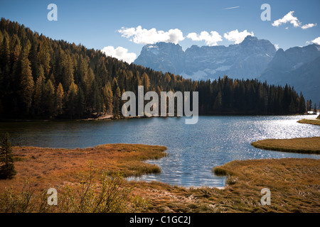 Lago di Dobiacco Stock Photo