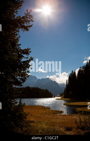 Lago di Dobiacco Stock Photo