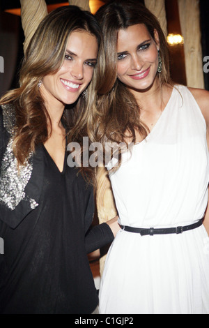 Alexandra Ambrosio and Fernanda Motta 'Sports Illustrated' model Fernanda Motta celebrates her birthday at Le 55 New York City, Stock Photo