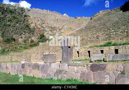 Peru, Cuzco Department, sacred valley, the ruins Inca of Ollataytambo Stock Photo