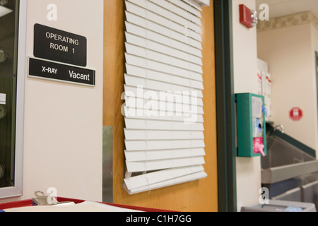 Operating room sign and X-Ray sign Stock Photo