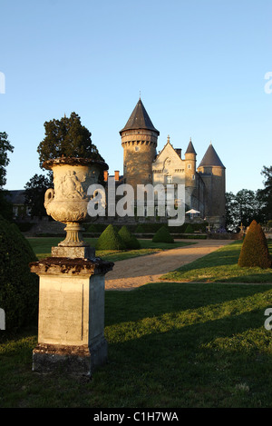 France, Allier, castle of Busset, near Saint Yorre, Bourbonnais Stock Photo