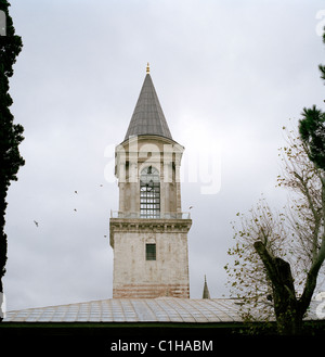 Tower Of justice at Topkapi Palace in Sultanhamet in Istanbul in Turkey in Middle East Asia. Ancient Ottoman Empire History Historical Building Travel Stock Photo