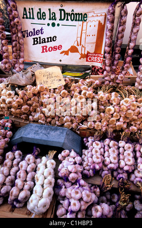 France, Drome, little town of Die, market day Stock Photo