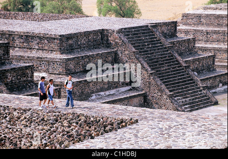 Mexico, Mexico State, Teotihuacan, Pre-Hispanic city listed as World Heritage by UNESCO, the pyramids Stock Photo