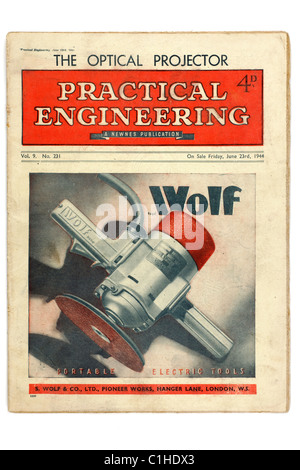 Old vintage magazine Practical Engineering dated June 23rd 1944. EDITORIAL ONLY Stock Photo