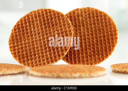 SYRUP WAFFLES Stock Photo