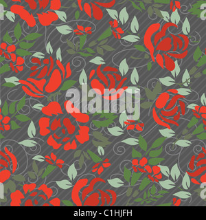 Repeating floral pattern Stock Photo
