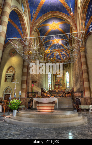 Vertical oriented image of San Lorenzo Cathedral in Alba, Italy. Stock Photo