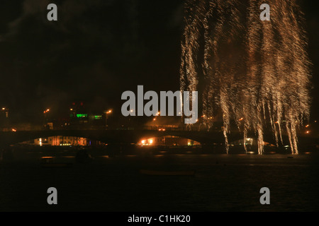 Fireworks National Lottery Skyfest Wexford 2011 Stock Photo