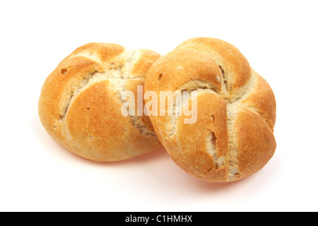 Bread and buns isolated against a white background Stock Photo