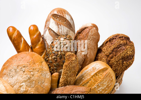 Various types of bread Stock Photo