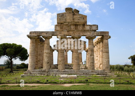 The Temple of Athena, Paestum, Italy, Autumn 2010. Stock Photo