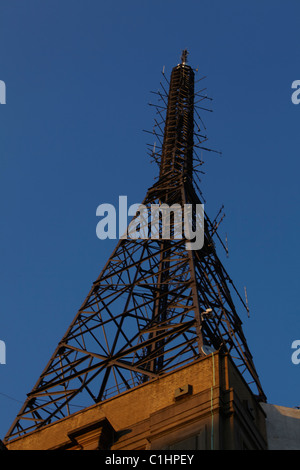 Alexandra palace transmitter against a blue sky Stock Photo