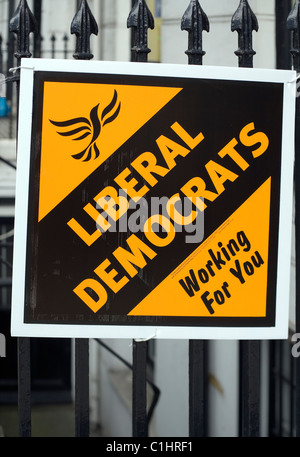 Liberal Democrats Poster, London, England, UK, Europe Stock Photo