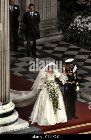 Royal Wedding of Prince Charles and Lady Diana Spencer Stock Photo