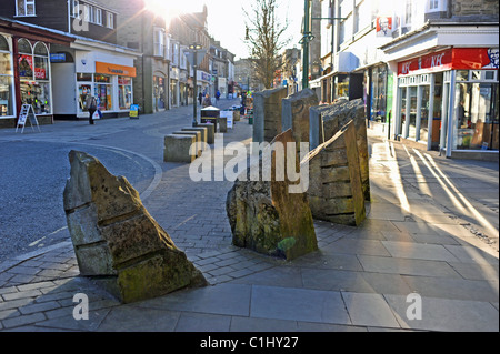 Buxton main shopping area and precinct in Peak District Derbyshire UK Stock Photo