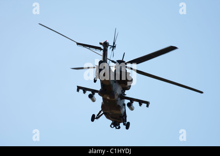 Rooivalk attack helicopter helicopter at air show in Cape Town South ...
