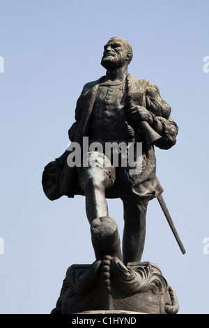 The monument to Ferdinao De Magalhaes (Ferdinand Magellan) in Lisbon. Stock Photo