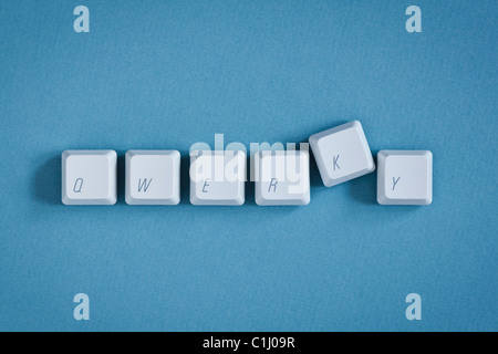 Computer Keys spelling Qwerky Stock Photo