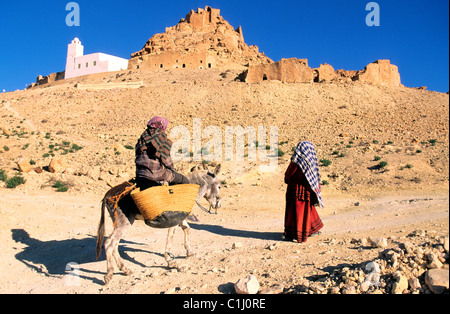 Tunisia, Southern Tunisia, Tataouine area, ksours road, Douiret Berber village (Ksar) Stock Photo