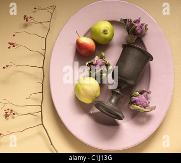 Branch, Fruits and Chalice Stock Photo