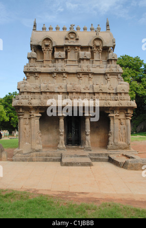 Monolith Indian rock-cut architecture called as Arjuna Ratha at the ...