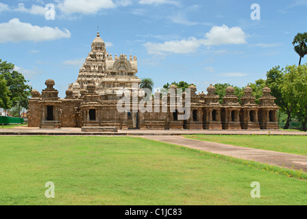 Kailashnath temple, 9th Century A.D., Kanchipuram, Tamil Nadu, India. Stock Photo