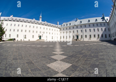 Quebec City, Quebec, Canada. Courtyard of the Vieux Seminaire de Quebec (Seminary of Quebec). Stock Photo