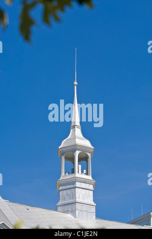 Quebec City, Quebec, Canada. Steeple on Vieux Seminaire de Quebec (Seminary of Quebec). Stock Photo