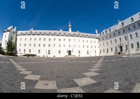 Quebec City, Quebec, Canada. Courtyard of the Vieux Seminaire de Quebec (Seminary of Quebec). Stock Photo