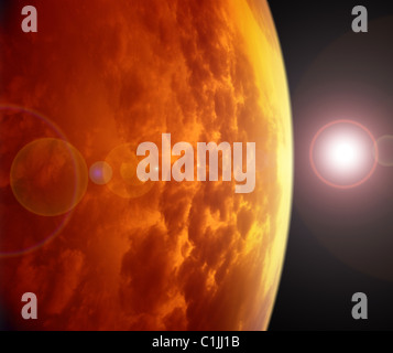 Red planet. Stock Photo