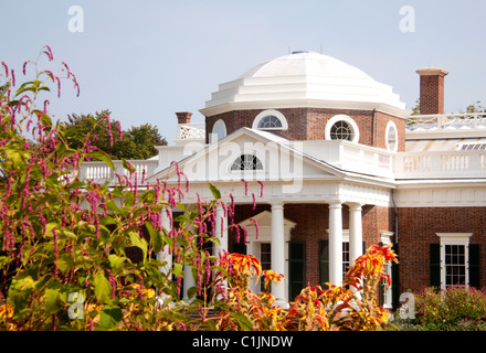 The gardens of Thomas Jefferson's home Monticello in Virginia USA Stock Photo