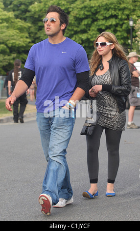 Gavin Henson and Charlotte Church backstage Isle of Wight Music Festival 2009 - Day 3 Isle of Wight, England - 14.06.09 Lia Stock Photo