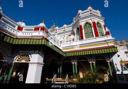 India, Tamil Nadu state, Chettinad, Karaikudi, rich mansion of the Nagarathars traders Stock Photo