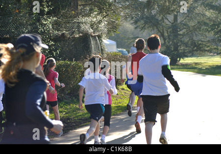 Runners in Brueton parkrun, Solihull, UK Stock Photo