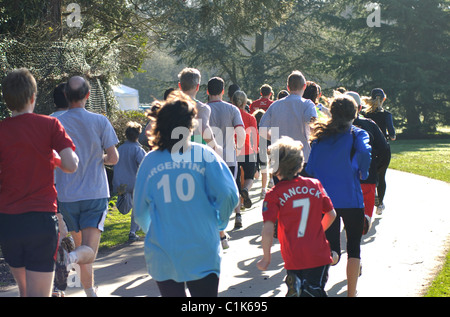 Runners in Brueton parkrun, Solihull, UK Stock Photo