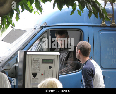 Colin Farrell filming a scene for his latest movie 'London Boulevard' outside Pentonville Prison London, England - 14.06.09 Stock Photo