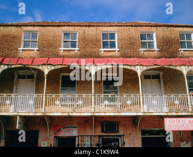 Grenada Island, the capital, St George's, Local wooden house Stock Photo