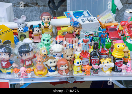 Japan, Kansai, Kyoto, The monthly fleamarket in Kitano Tenmangu shrine park Stock Photo