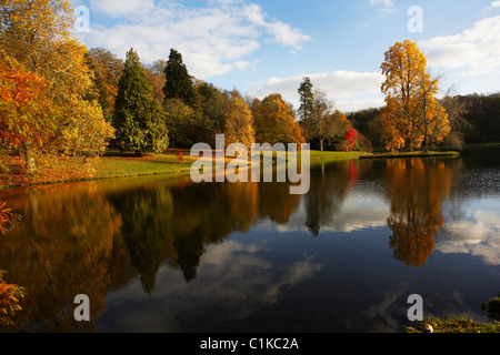 Autumn in Stourhead, Wiltshire, England Stock Photo